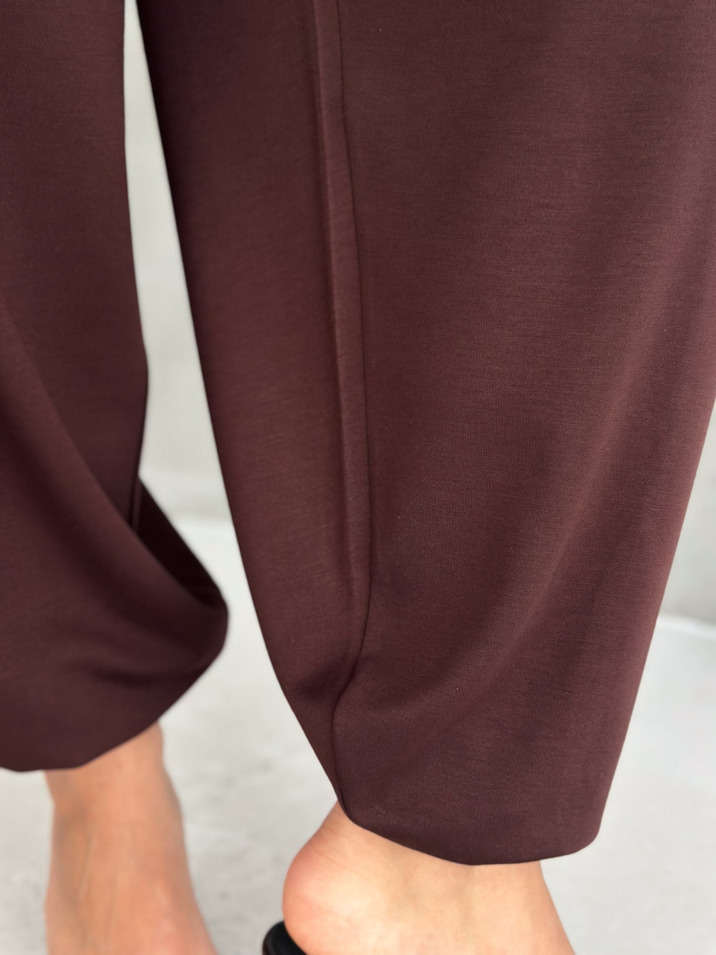 Kadın Modal Kumaş Şalvar Trend Model Şalvar Pantolon Kahverengi